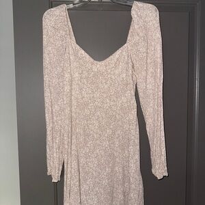 Floral Long Sleeve Mini Dress